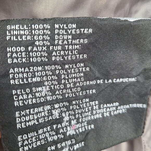 Nine West Army Olive Green Puffer Fur Detachable Hood Down Feather Parka Jacket - Picture 9 of 10